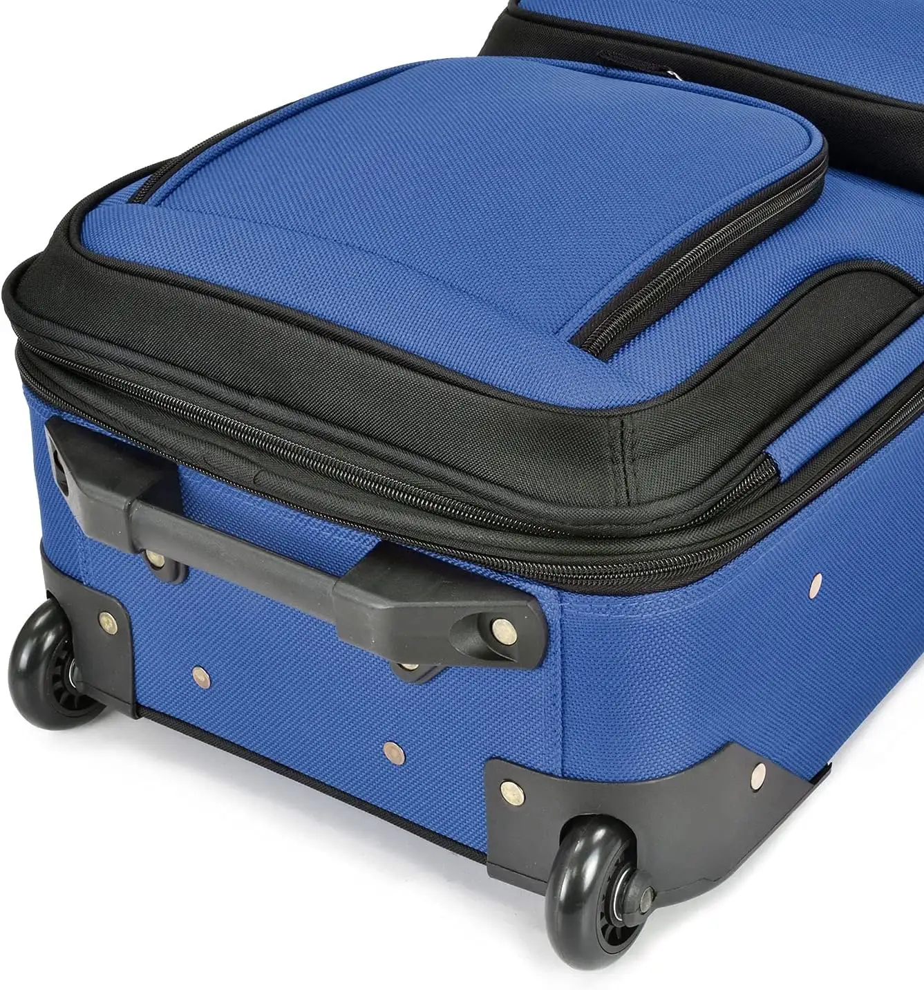U.S. Traveler Rio Lightweight Carry-On Suitcase 20 Softside Expandable Design, Business and Travel, Blue, Set - 81NqVaMUQsL._AC_SL1500_